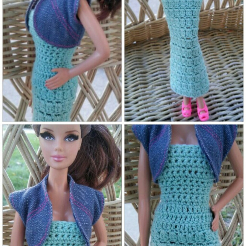 Barbie Strapless Knit Dress Outfit